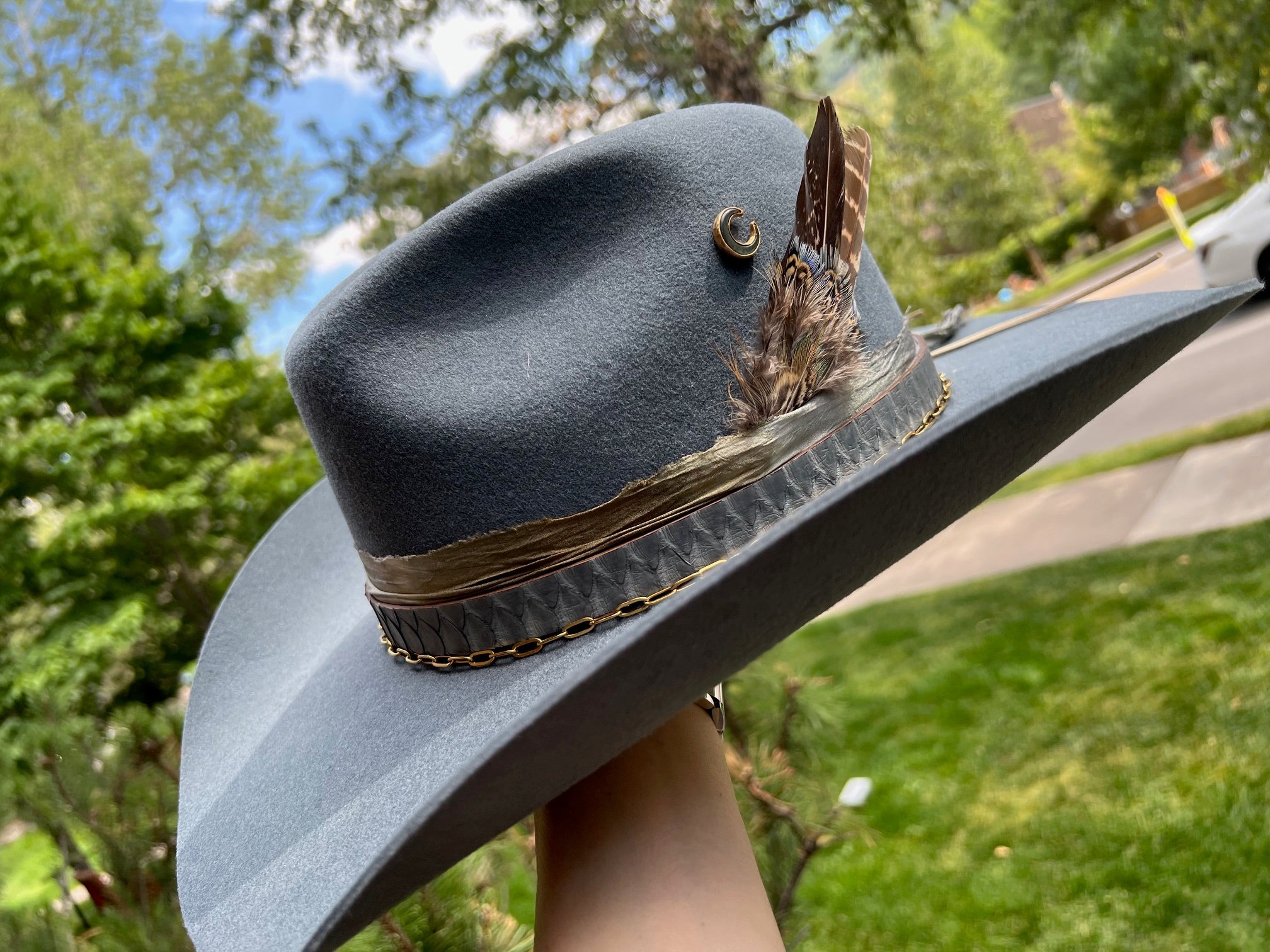 VINTAGE STETSON‎ FUR HAT Vintage Hats Stetson Fur Hat Brown Leather Selah Trapper Hat  main image 3