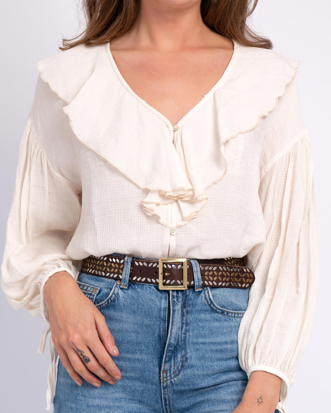 Naz | Studded Leather Belt