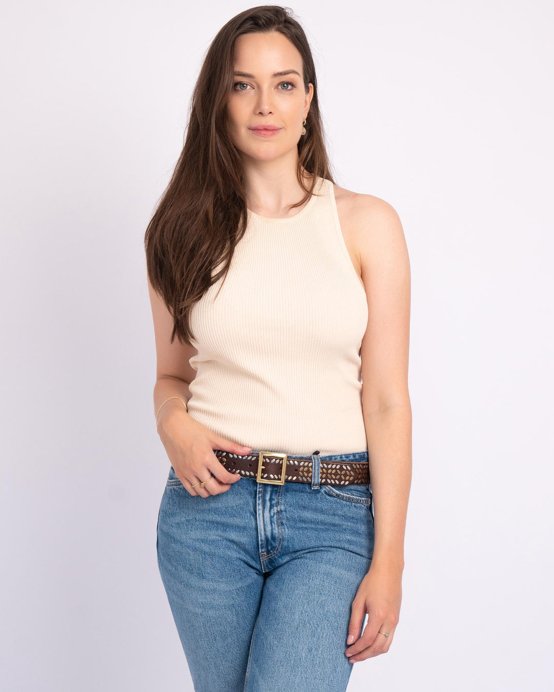 Naz | Studded Leather Belt