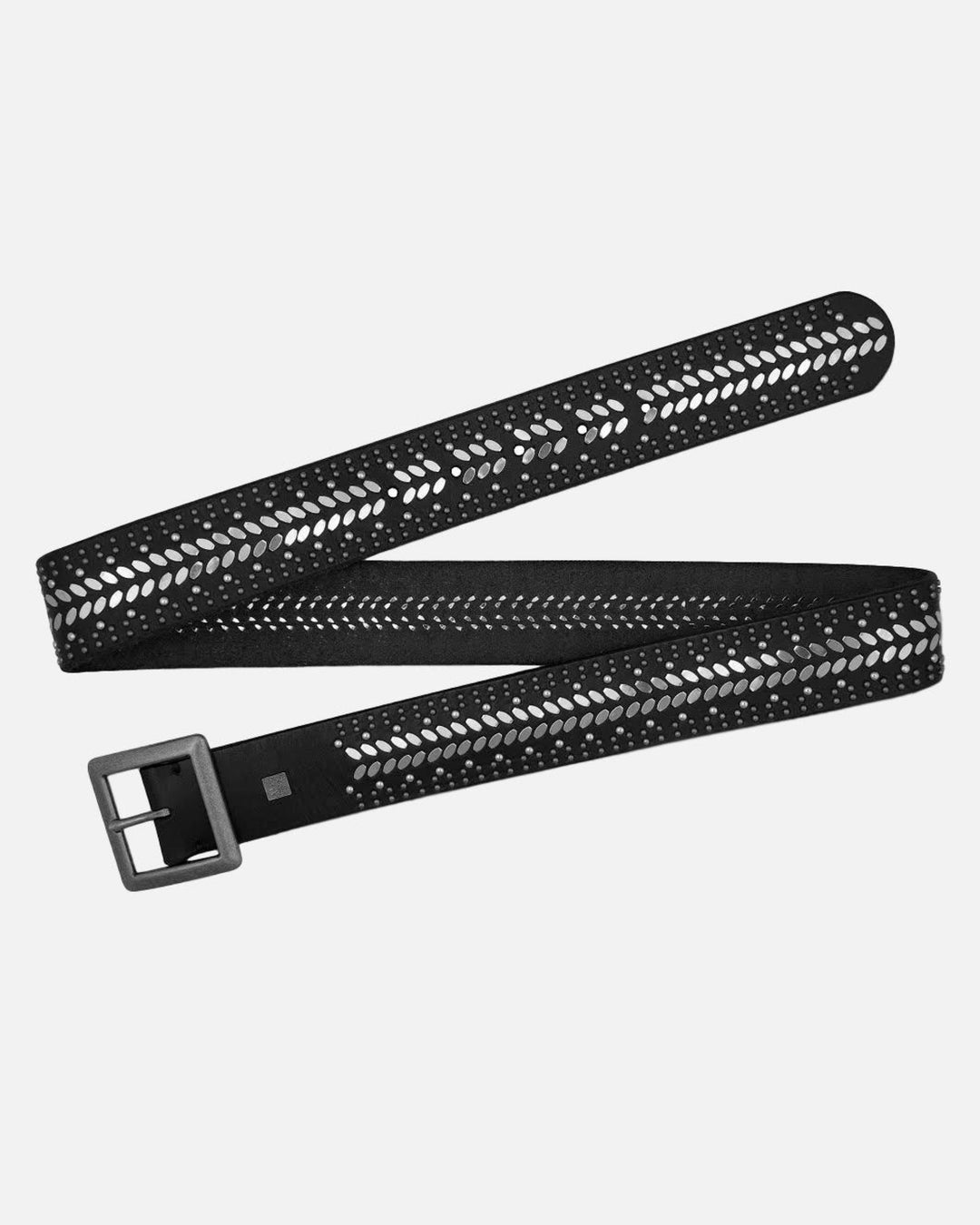 Ezra | Studded Leather Belt with Square Buckle