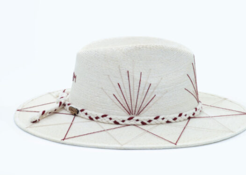 Agave- Texas A&M Inspired Hand Embroidered Straw Hat