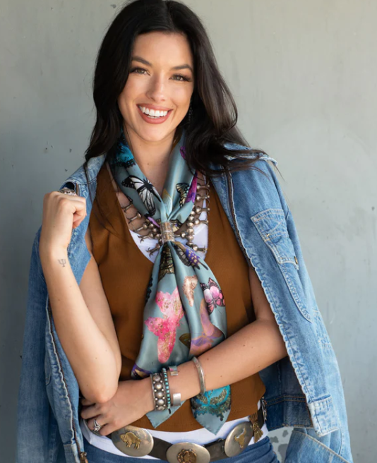 Butterflies Silk Scarf