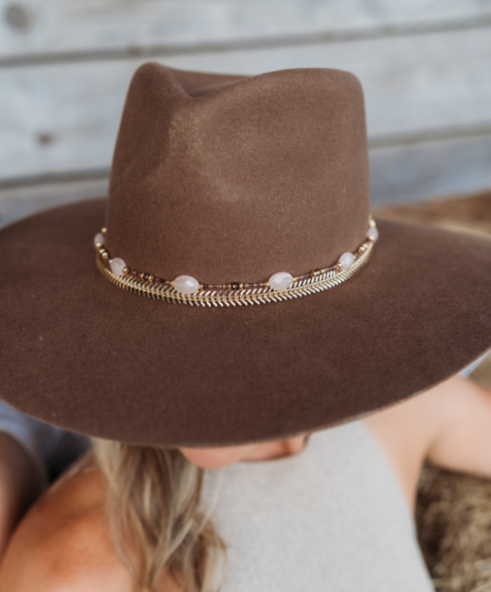 Fish Bone Gold Hat Band