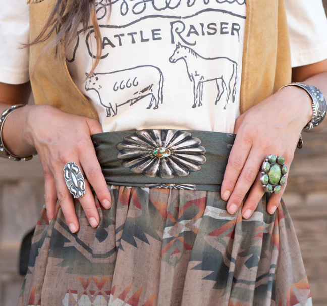 Flagstaff Silk Scarf- Greenish Brown-- SALE