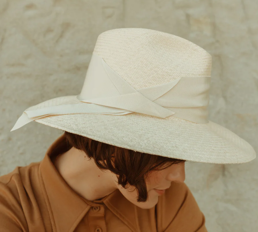 Gardenia Bone on Bone Straw Hat