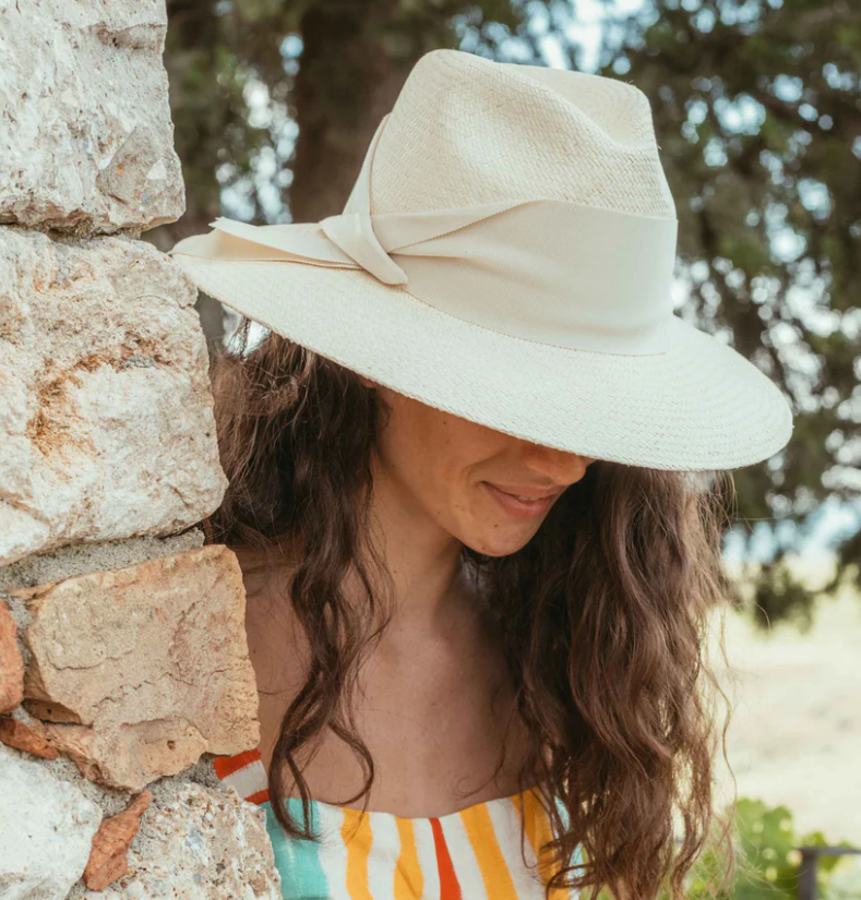 Gardenia Bone on Bone Straw Hat