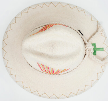 Hanna Hand Embroidered Straw Hat