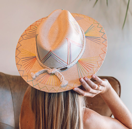 Isabella Confetti Embroidered Straw Hat