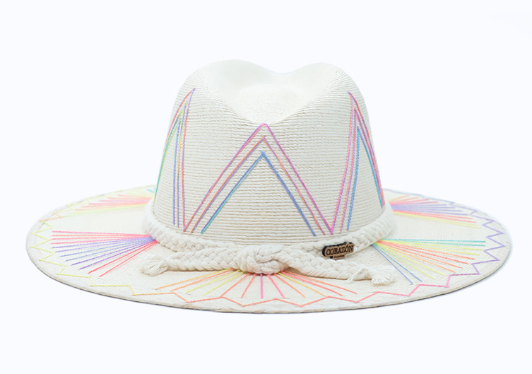 Isabella Confetti Embroidered Straw Hat