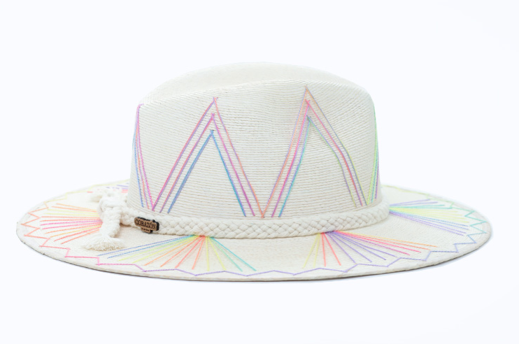 Isabella Confetti Embroidered Straw Hat