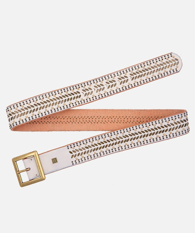 Ezra | Studded Leather Belt with Square Buckle