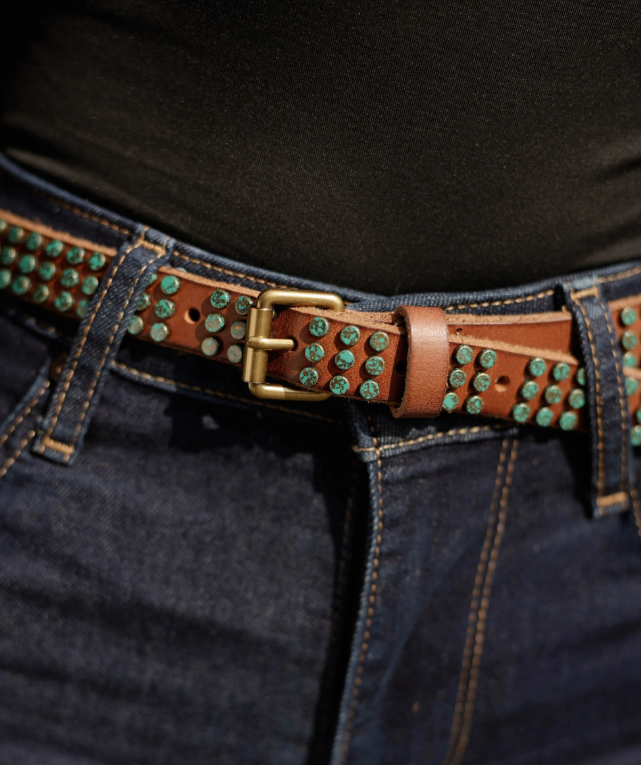 Azra| Studded Bohemian Leather Belt