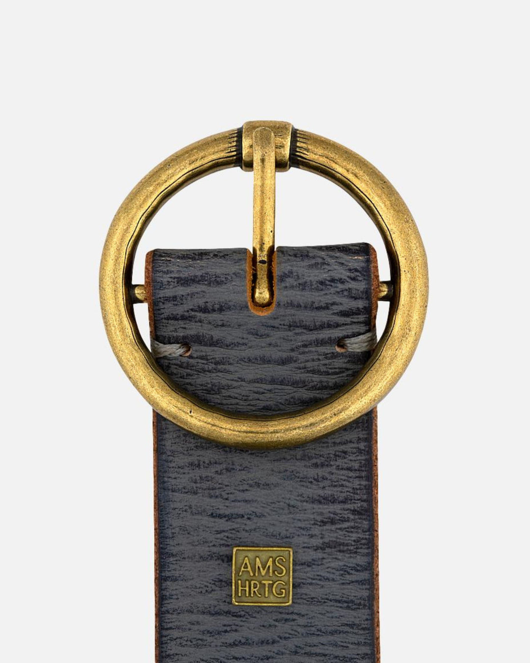 Soraya | Studded Leather Belt with Gold Round Buckle