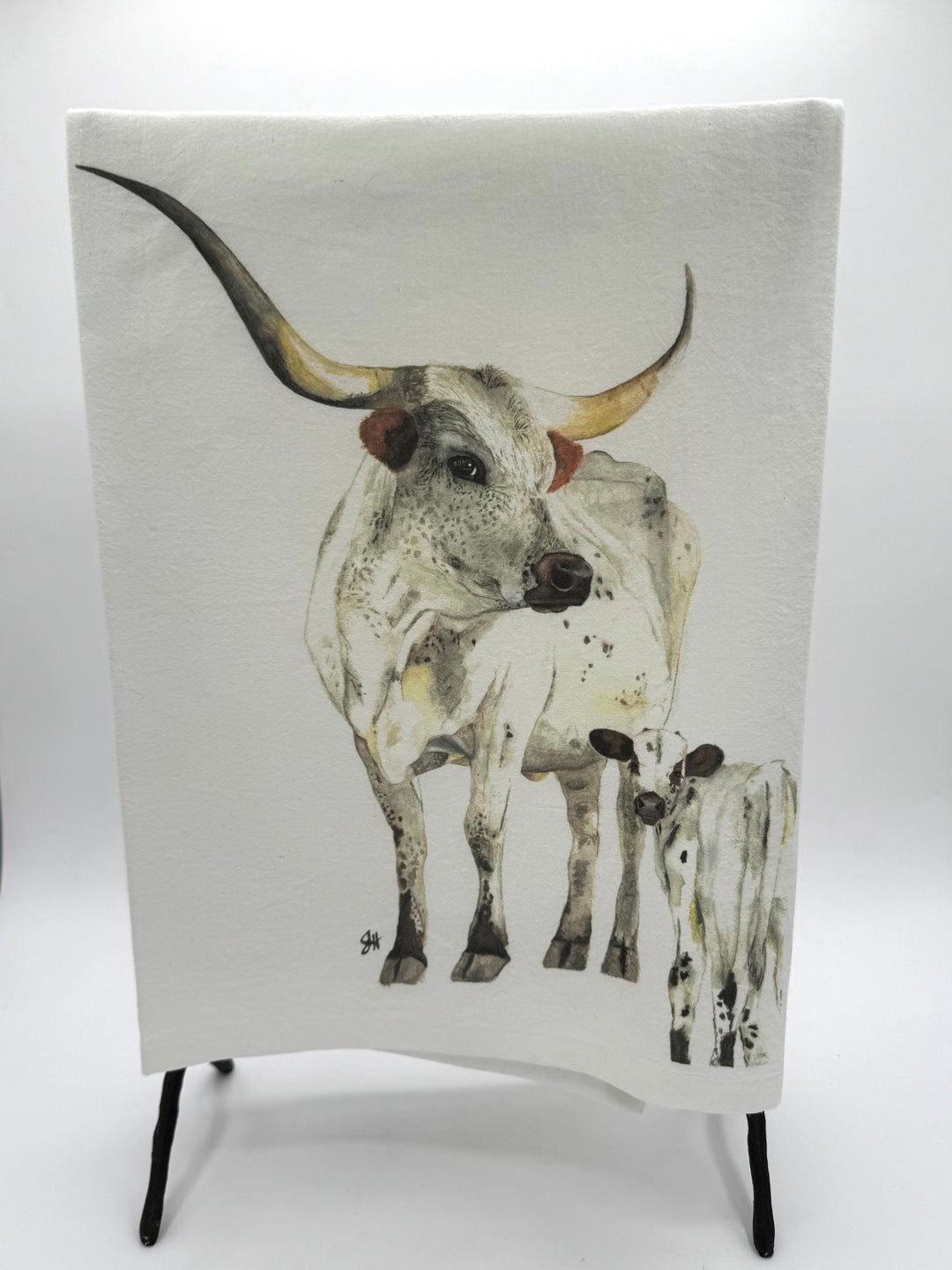 Tea Towel - Longhorn and her Calf
