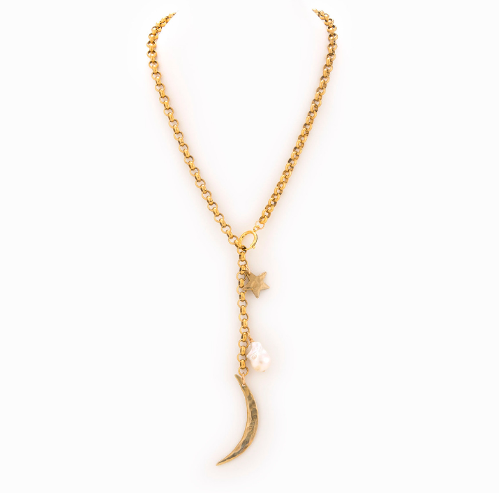 Azure Brass Necklace