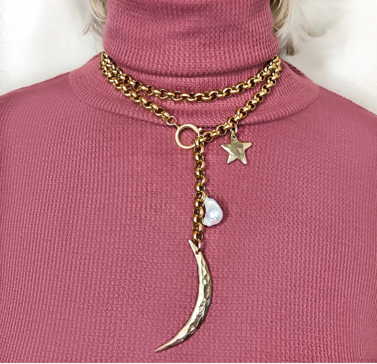 Azure Brass Necklace