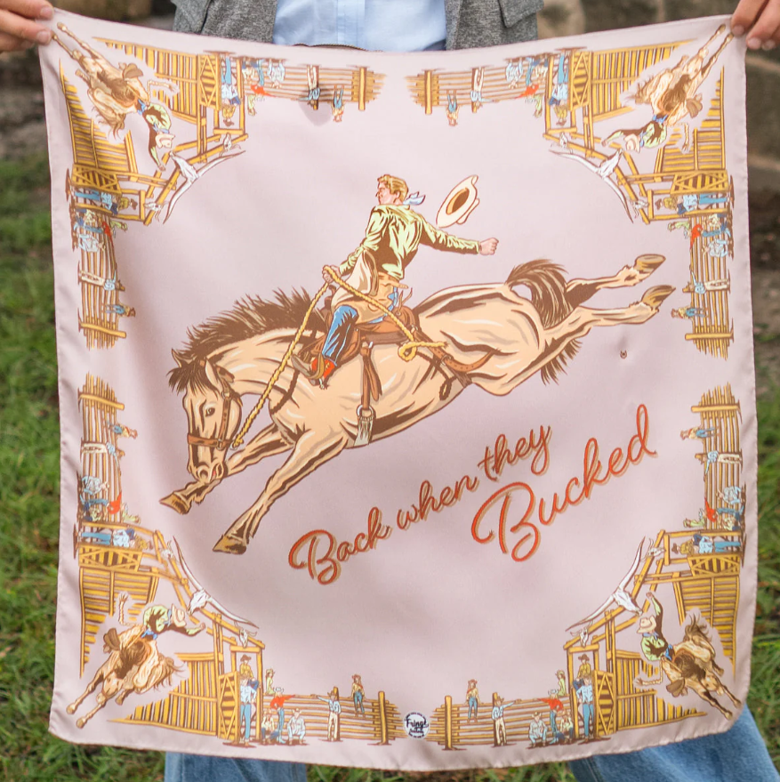 Back When They Bucked Silk Scarf