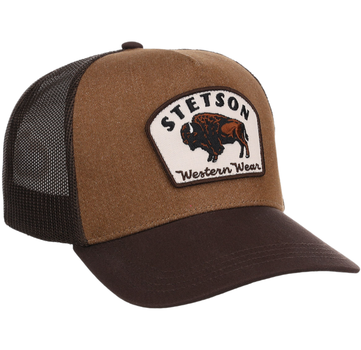 Bison Patch Trucker Hat by Stetson