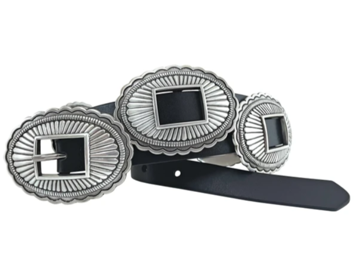 Stetson Concho Belt - Brown or Black