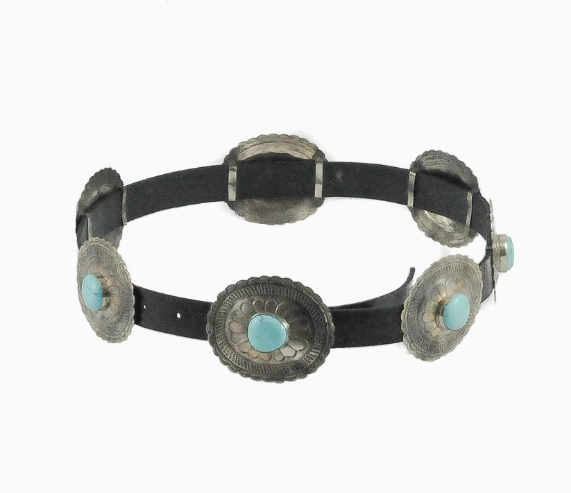 Oval Turquoise Concho Belt **PREORDER