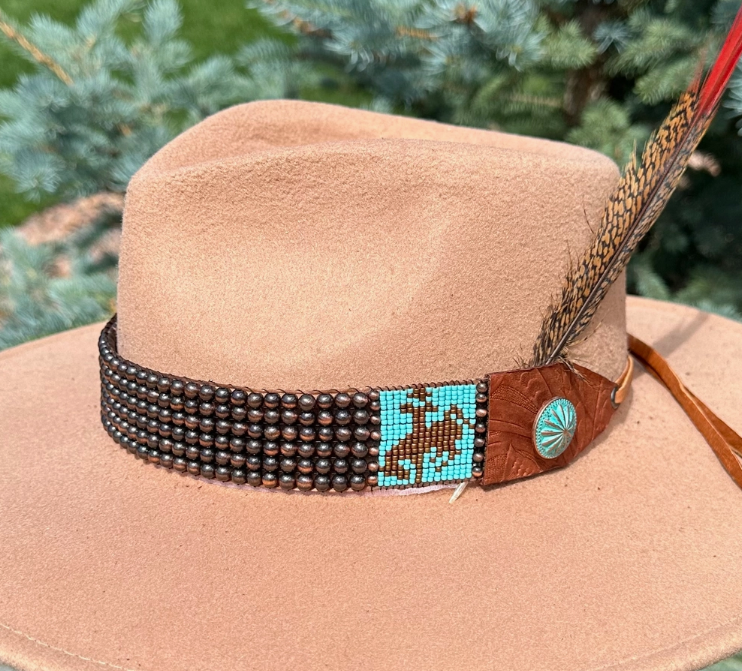 Copper Pearl Navajo Hat Band