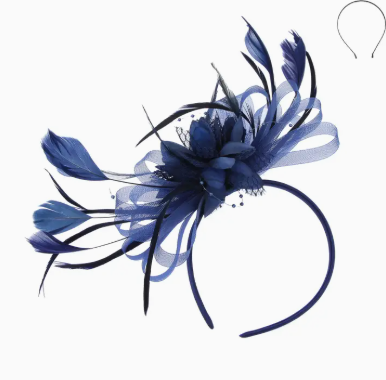 Floral & Feather Fascinator Head Band