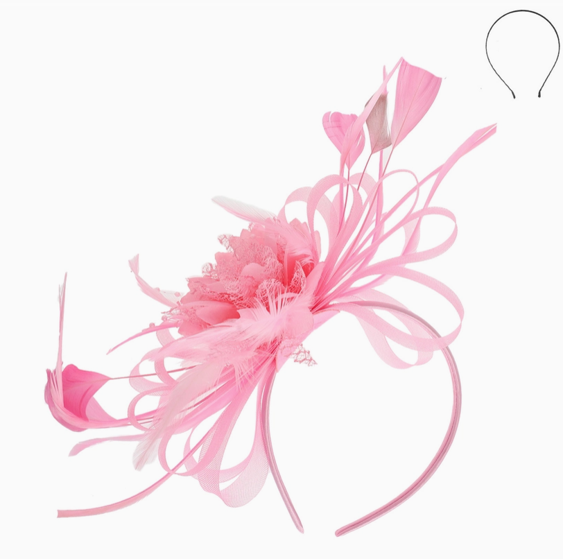 Floral & Feather Fascinator Head Band
