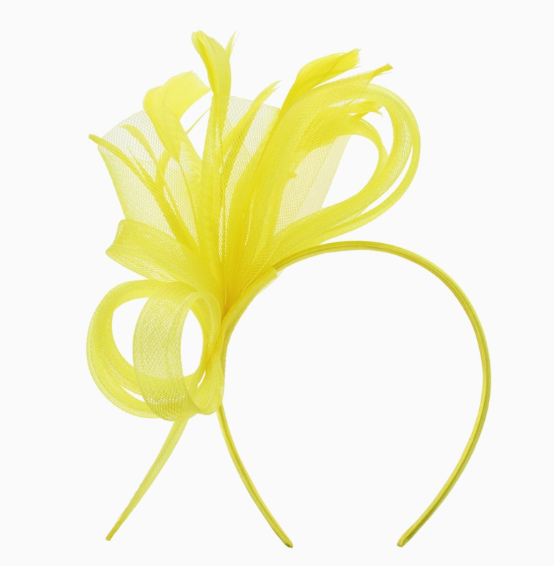 Fascinator Headband with Feathers and Loops