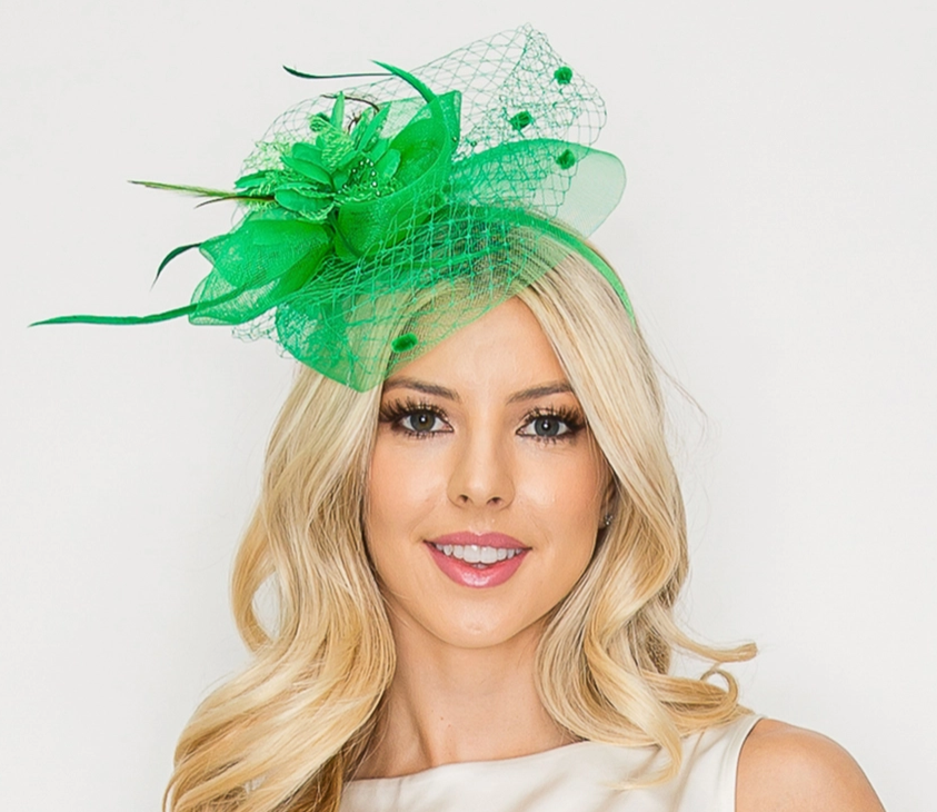 Floral Feather Rounded Fascinator