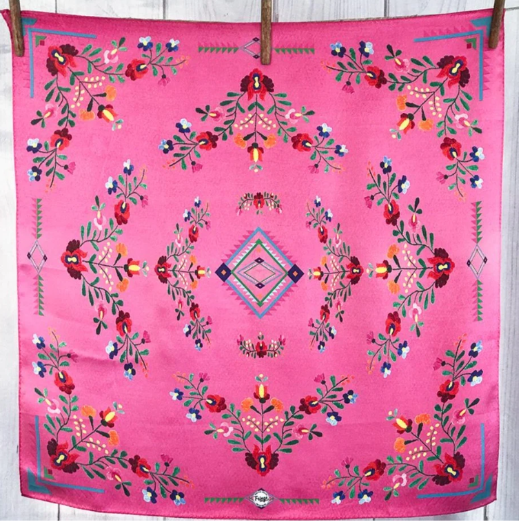 Fiesta Silk Scarf - Pink
