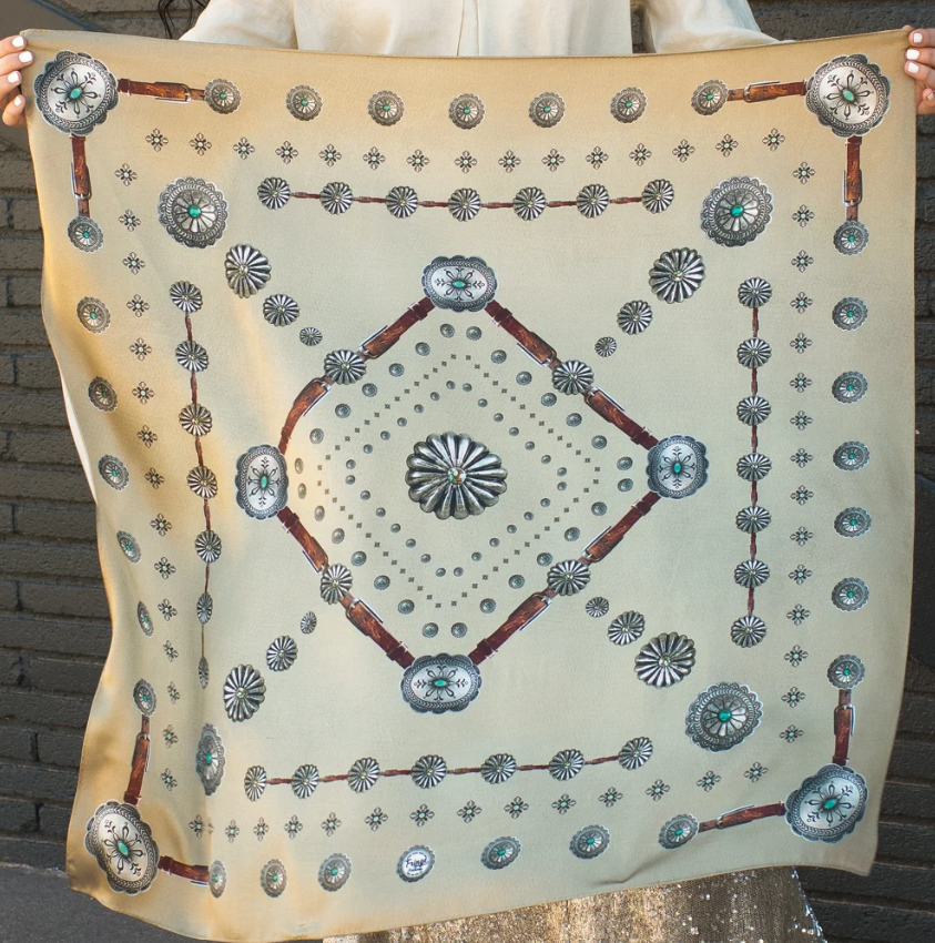 Flagstaff Silk Scarf - Antique Tan
