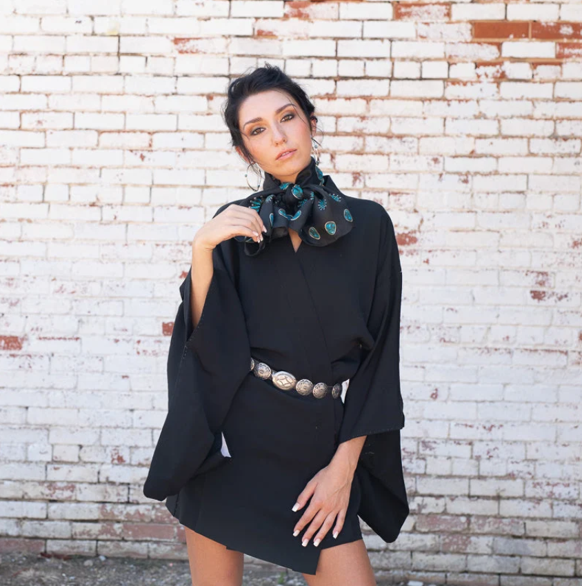 Gallop Silk Scarf - Black