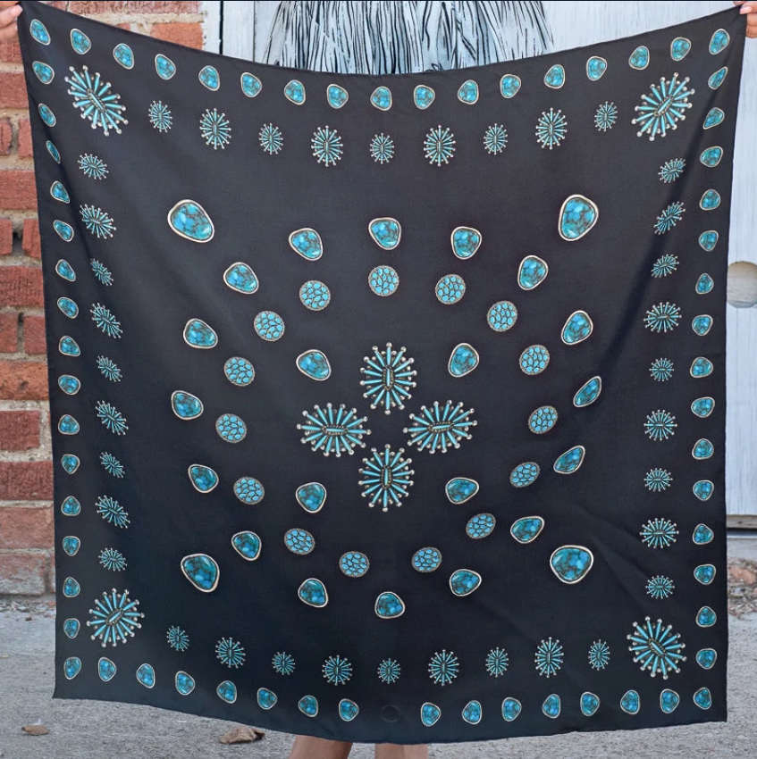 Gallop Silk Scarf - Black