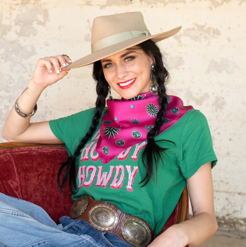 Gallop Silk Scarf - Pink