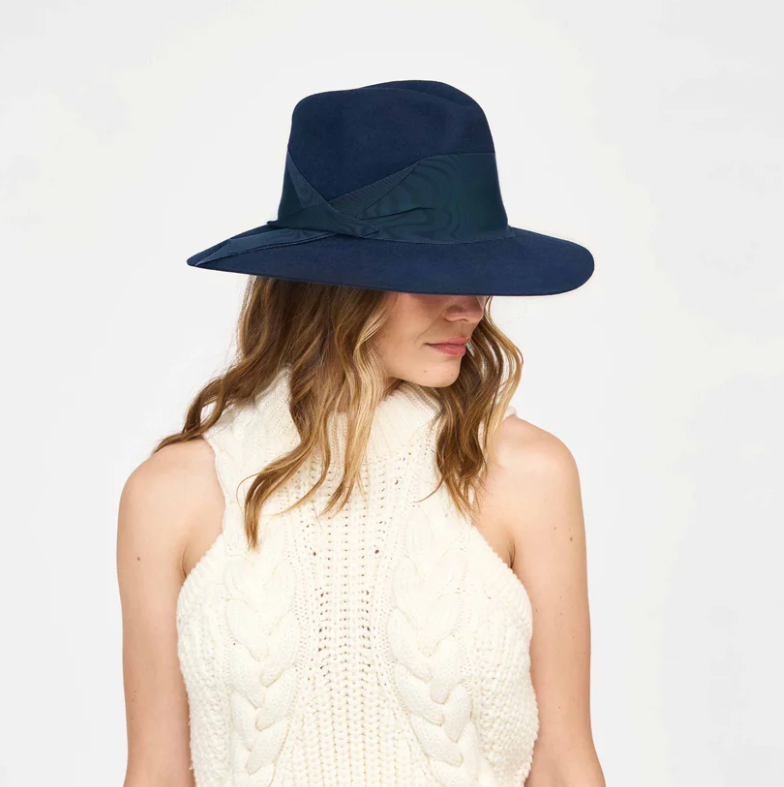 Gardenia- Navy Felt
