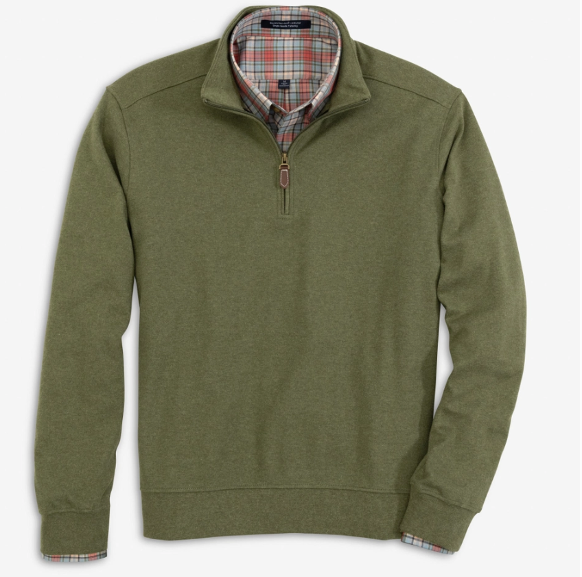Chandler Performance Quarter-Zip Pullover – Olive