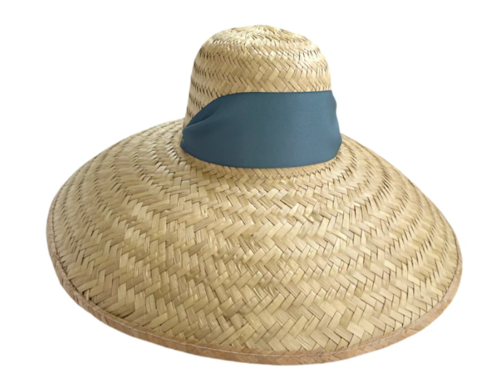 The Geranium Sun Hat- French Blue Grossgrain Ribbom