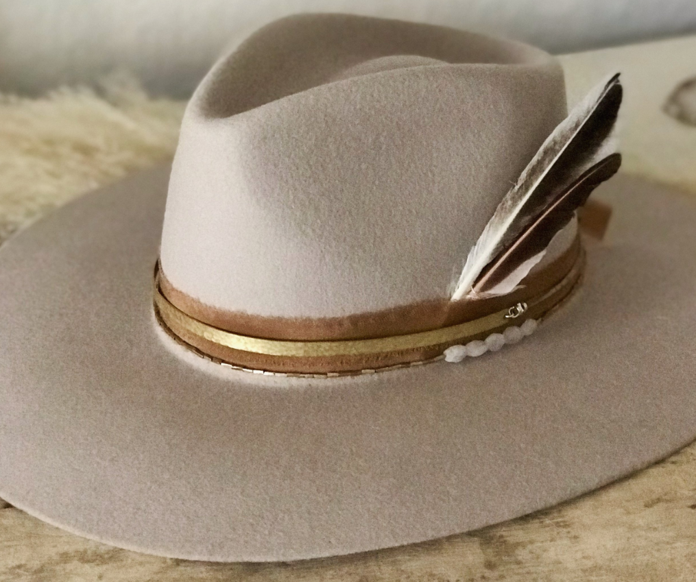 Hammered Brass Cuff Hat Band
