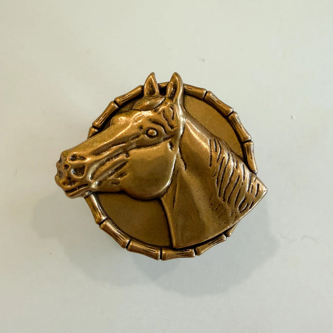 Horse Showy Scarf Slide - Gold
