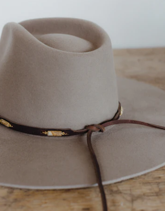 Jasper on Leather Hat Band