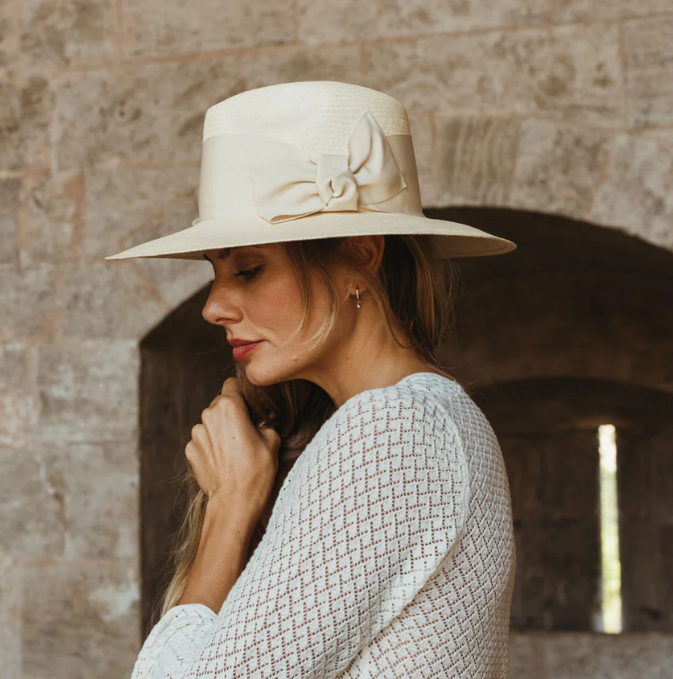 Jasmine Straw Hat - Bone on Bone