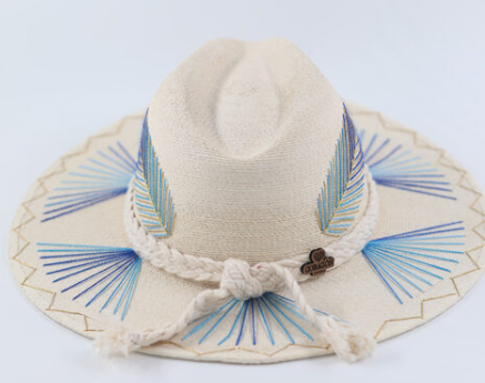 Kapula Blue & Gold Straw Hat