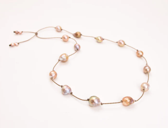 Metallic Baroque Large Pearl Hat Band