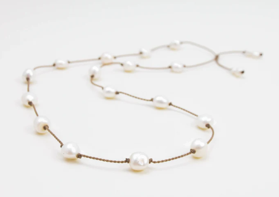 Large White Baroque Pearl Hat Band