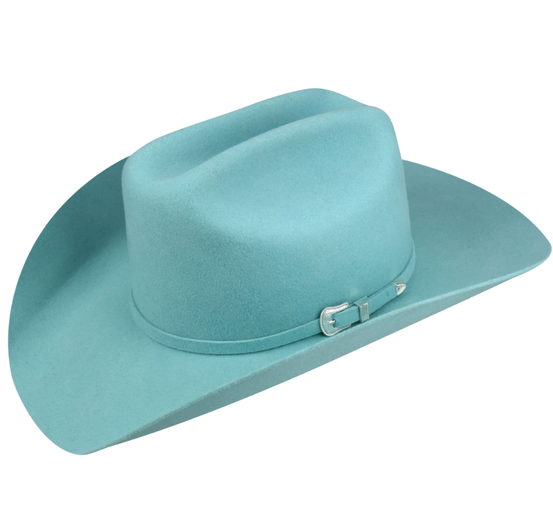 Lightning Cattleman Felt Hat- Turquoise Blue