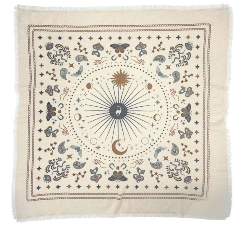 Cosmic Rodeo Cashmere Bandana Wrap- Oatmeal