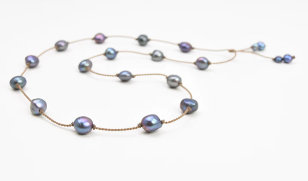 Peacock Large Baroque Pearl Hat Band