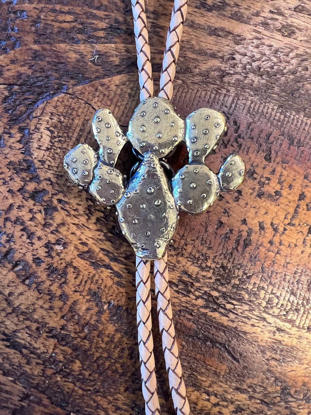 Prickly Pear Cactus Bolo Tie