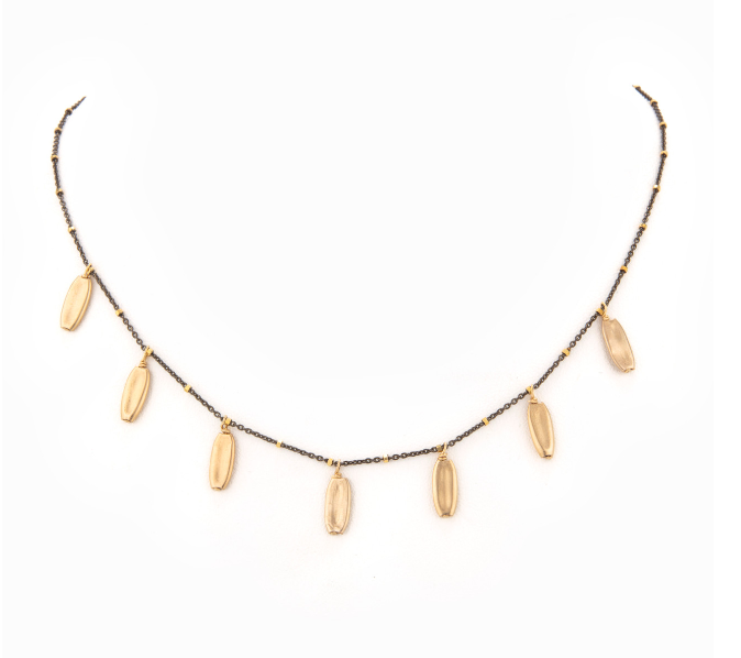 Rana Short Mixed Metal Beaded Necklace