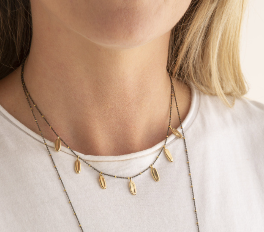 Rana Short Mixed Metal Beaded Necklace